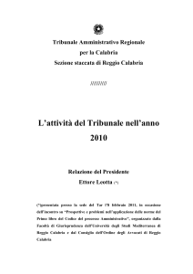 repubblica italiana - Ordine degli Avvocati di REGGIO CALABRIA