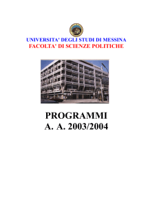 Programmi 2004 - Università degli Studi di Messina