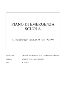 piano di emergenza