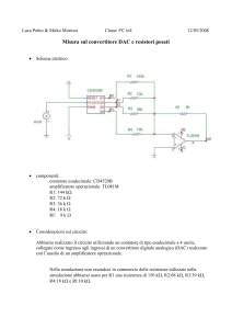 Misura sul convertitore DAC e resistori pesati