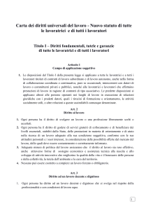 Carta dei Diritti Universali - testo definitivo