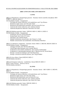 scuola di specializzazione in endocrinologia e malattie del ricambio