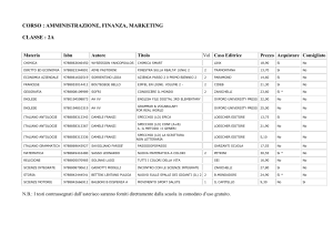 CORSO : AMMINISTRAZIONE, FINANZA