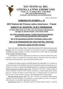 Programma 30 ottobre - Festival del Cinema Latino Americano a