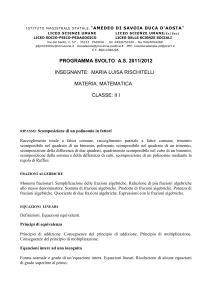 matematica - Liceo Duca D`Aosta