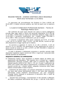 REGIONE MARCHE - AZIENDA SANITARIA UNICA REGIONALE