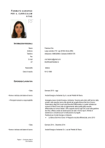 formato europeo per il curriculum vitae