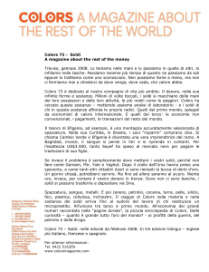 Colors 73 - Soldi A magazine about the rest of the money Treviso
