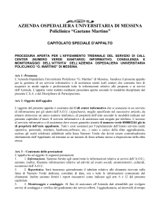 Capitolato - Facoltà di Medicina e Chirurgia di Messina