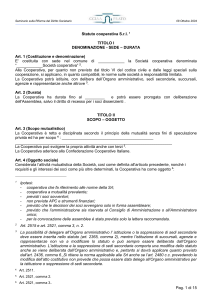 Statuto Cooperativa SRL - Camera di Commercio di Prato