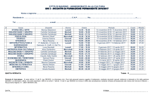 Modulo d`iscrizione corsi UNI3 2016-2017