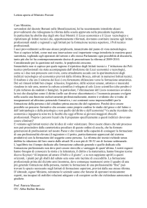 Lettera aperta al Ministro Fioroni
