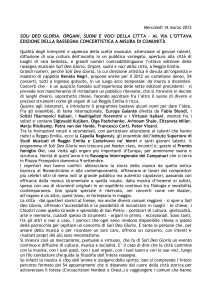 Comunicato Stampa - Reggio Iniziative Culturali