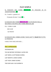 past simple - I.C. "Garibaldi"