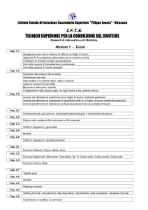 Modulo 1 - Excel - Istituto nervi Lentini Pagine Dinamiche