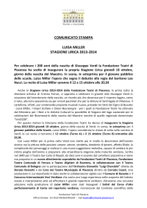 Scarica il comunicato stampa - Fondazione Teatri di Piacenza