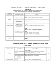 percorso formativo 2 – cinema, televisione e nuovi media