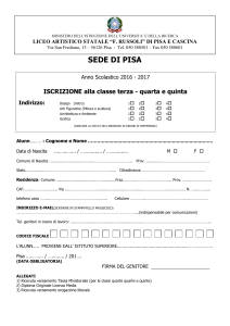 IV - V Pisa - Liceo Artistico Franco Russoli