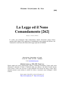 La Legge ed il Nono Comandamento [262]