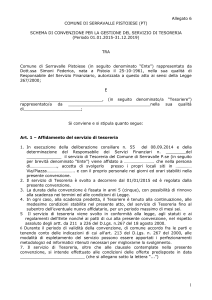 Schema di convenzione - Comune di Serravalle Pistoiese