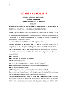 Scarica il Bando - Azienda Ospedaliera Brotzu