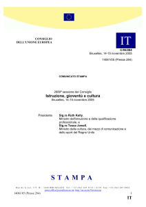 14.-15.XI.2005 CONSIGLIO DELL`UNIONE EUROPEA IT C/05/284