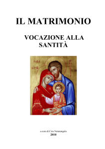 Il matrimonio vocazione alla santita