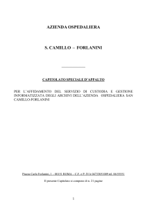 capitolato gestione - San Camillo