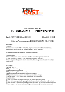 Anno Scolastico: 2010/2011 PROGRAMMA PREVENTIVO Prof