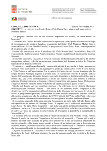 comunicato stampa n - Comune di Macerata