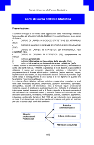 Corsi di laurea dell`area Statistica