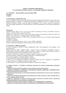 doc - 39 KB - Facolta di Lettere Filosofia Lingue e Beni Culturali