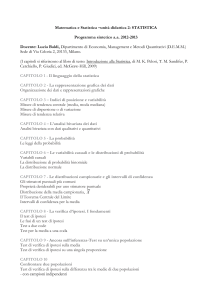 “Elementi di economia e statistica – modulo 2: STATISTICA”