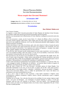 Messa esequie don Giovanni Montanari