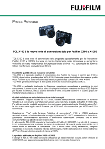 Comunicato Fujifilm TLC-X100 nuova lente di