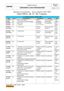 Operatore sociosanitario – Anno scolastico 2006-2007