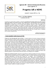 Agenzia SIR – SERVIZIO INFORMAZIONE RELIGIOSA