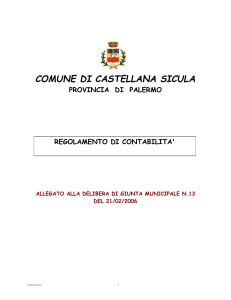 Regolamento di Contabilità - Comune di Castellana Sicula