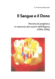 Fr. Francesco Brasa ofm Il Sangue e il Dono Novena di preghiera in