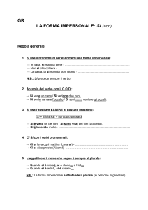 GR-Forma impersonale SI - E