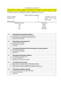 TEST MODULO SECONDO