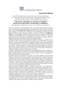 Comunicato Stampa - Confindustria Padova