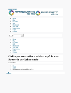 Guida per convertire qualsiasi mp3 in una Suoneria per Iphone m4r