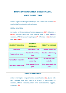 simple past int neg