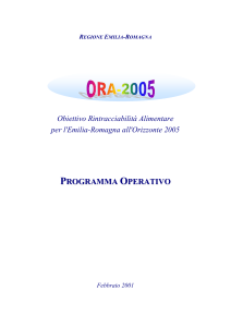 Il progetto Ora 2005 della Regione Emilia Romagna sulla