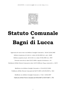 TITOLO I - Comune di Bagni di Lucca