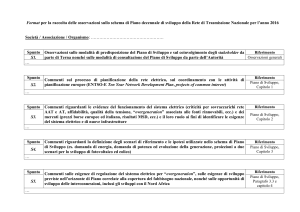 format per l`invio osservazioni PdS 2016