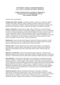 Fisiologia Umana - Universita` degli Studi di Messina