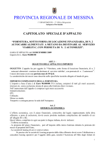 Capitolato speciale d`appalto - Città Metropolitana di Messina