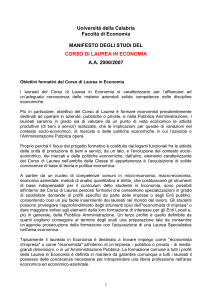 Manifesto degli Studi a.a. 2006/2007